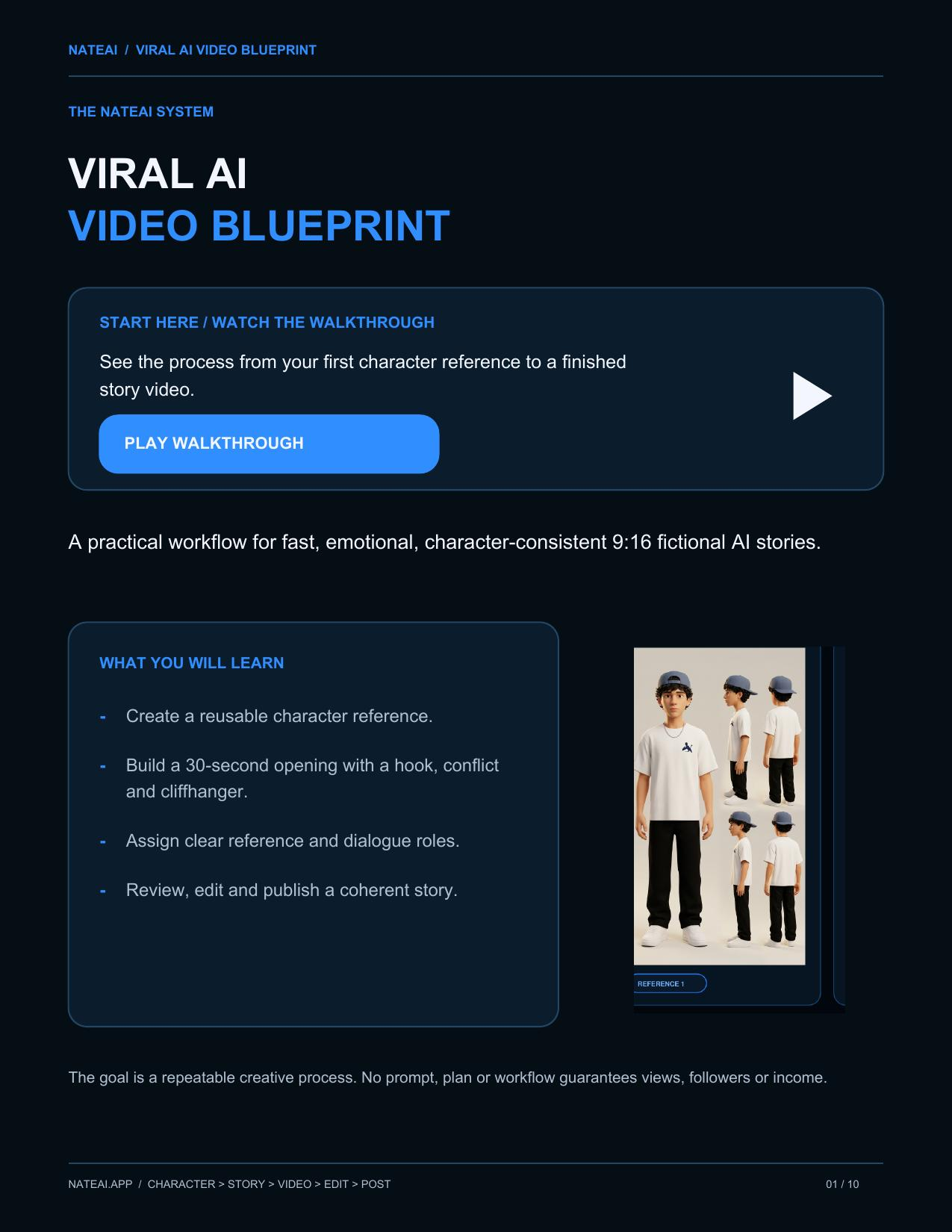 Page one of the 10-page Viral AI Video Blueprint